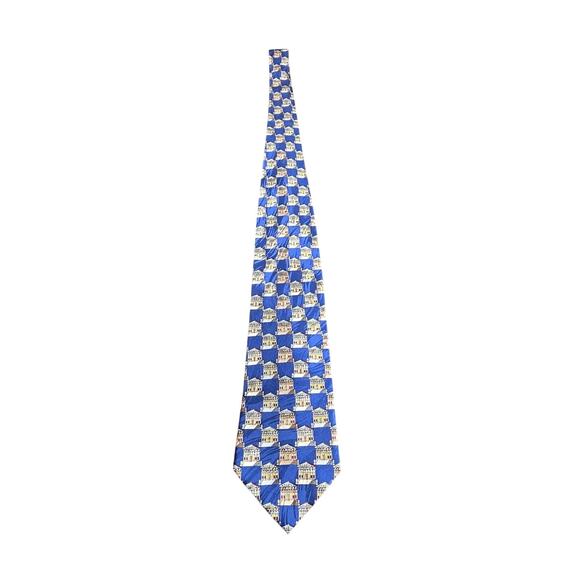 Archifetti Vintage 100% Silk Supreme Court Washington DC 2006 Blue Mens Neck Tie - Picture 1 of 10